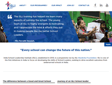 Tablet Screenshot of indiaschoolleaders.org